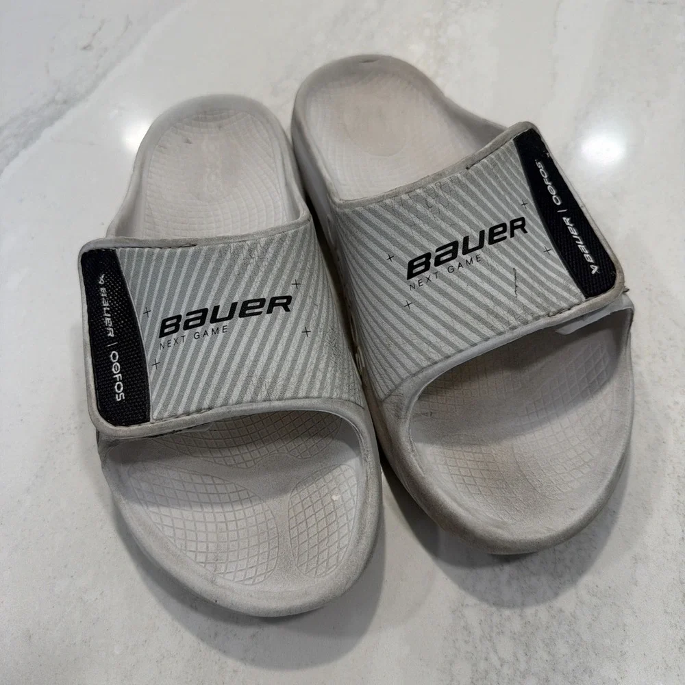 Bauer Oofos Sport Flex Slide Sandals M10 / W12 Used, Worn